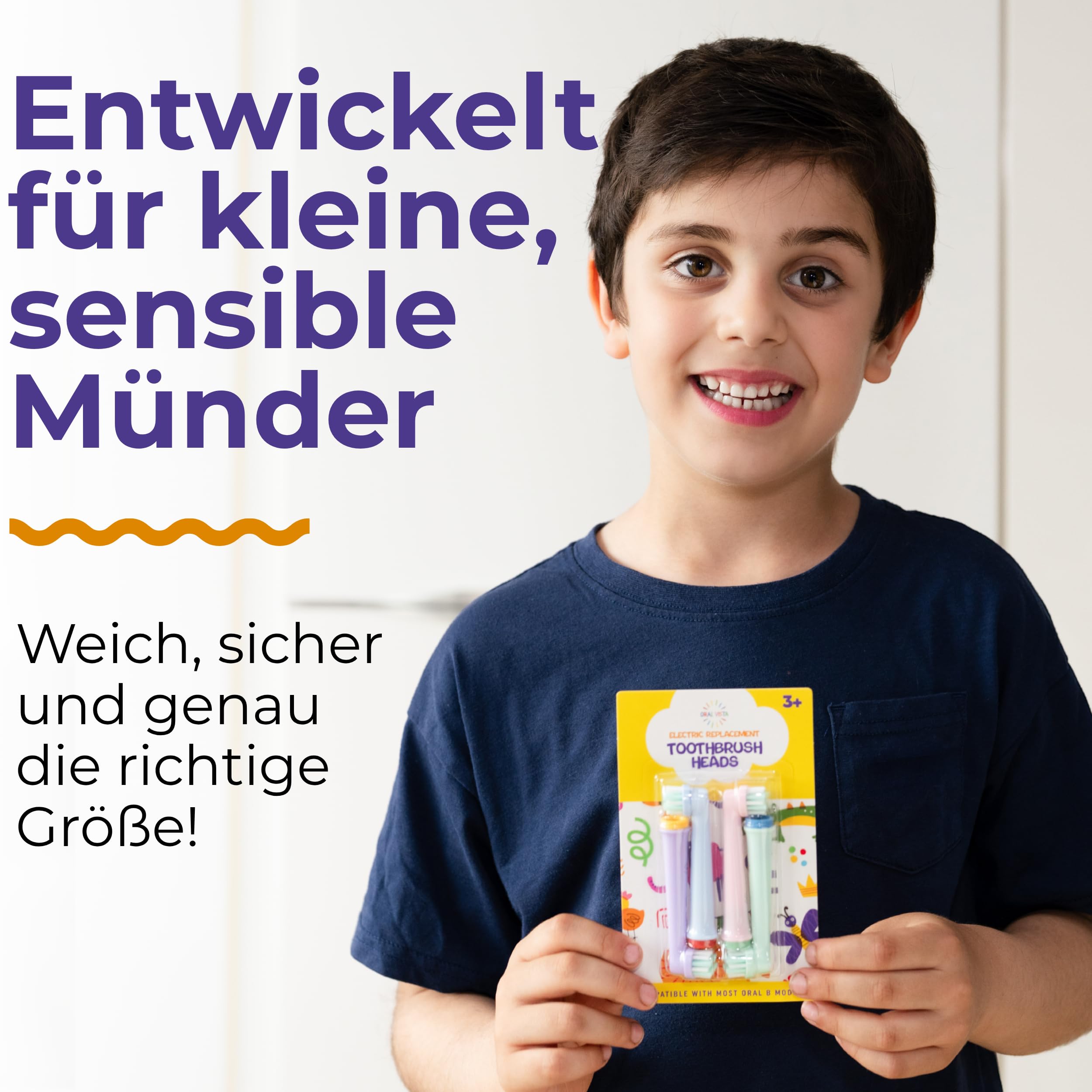 Oral-B Kompatible Aufsteckbürsten Kinder | OralVista 16er-Pack bunte elektrische Kinder Aufsteckbürste | Sanft zu empfindlichem Zahnfleisch | Lustiges Design 7