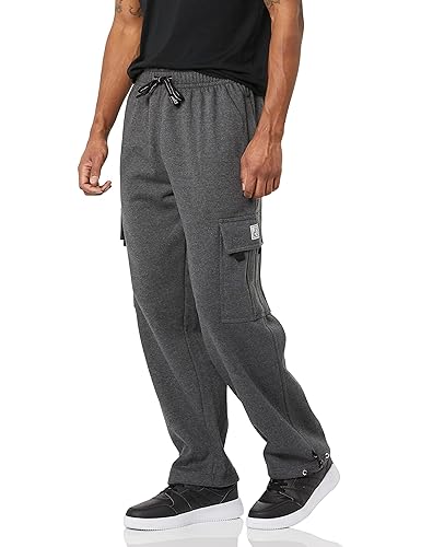 Pro Club Men's Heavyweight Fleece Cargo Pants, X-Large, Charcoal