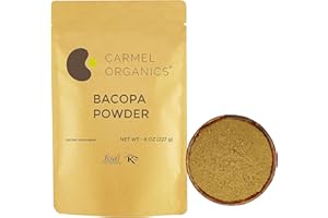 CARMEL ORGANICS Bacopa Monnieri/Brahmi Powder | 8 Ounce or 0.5 Lb/ 227 Grams(Pack of 1) | Natural and Pure Bacopa Powder Non-GMO | No Added Preservative