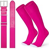 XZQTIVE Baseball Softball Socks and Baseball Softball Belt Combo Set Knee-High Soccer Socks for Kids Youth Adult