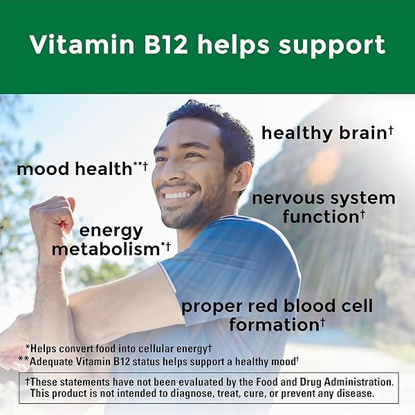 NATURE MADE VITAMIN B12 3000 MCG, EASY TO TAKE SUBLINGUAL B12 FOR ENERGY METABOLISM SUPPORT, 40 SUGAR FREE FAST DISSOLVE TABLETS, 40 DAY SUPPLY