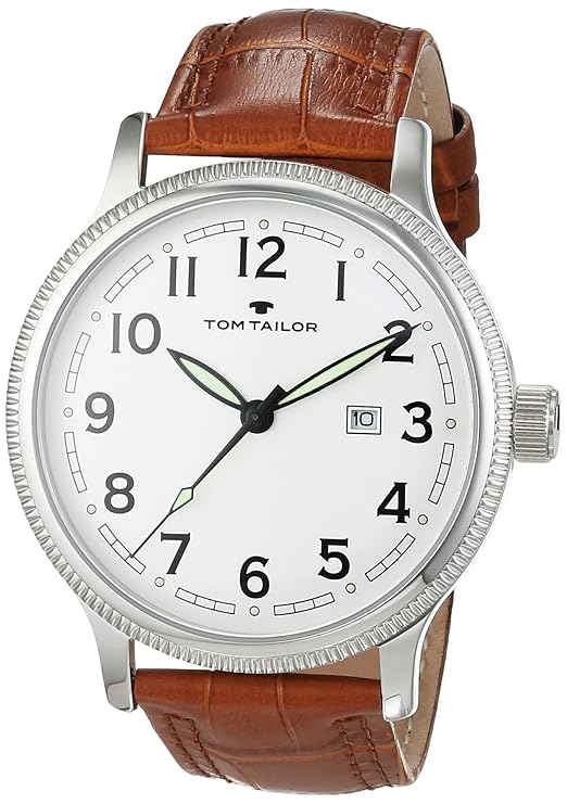 TOM TAILOR Watches Herren-Armbanduhr Analog Quarz Leder 5415203