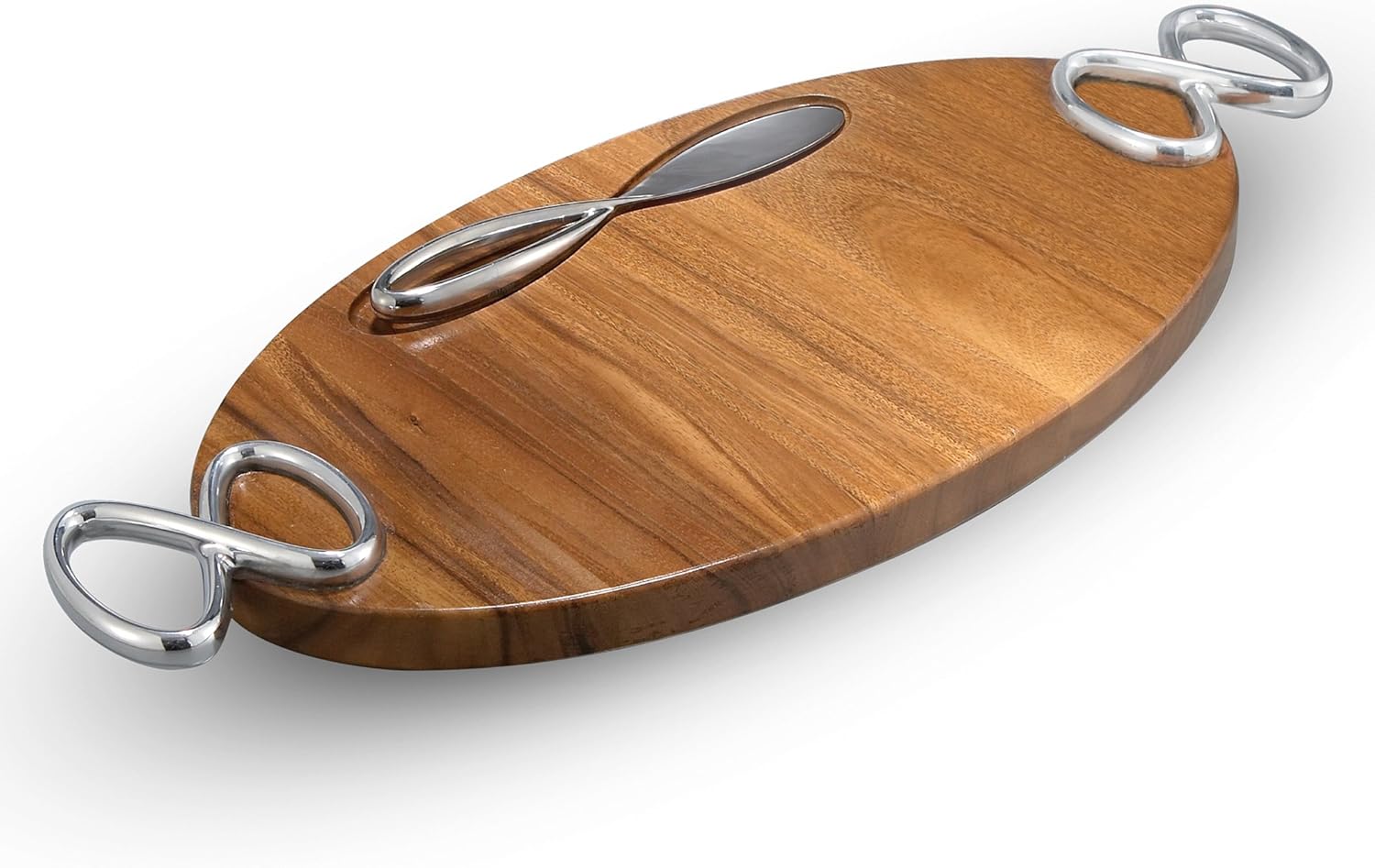 Nambé Infinity Serving Cheese Board with Knife Trays
