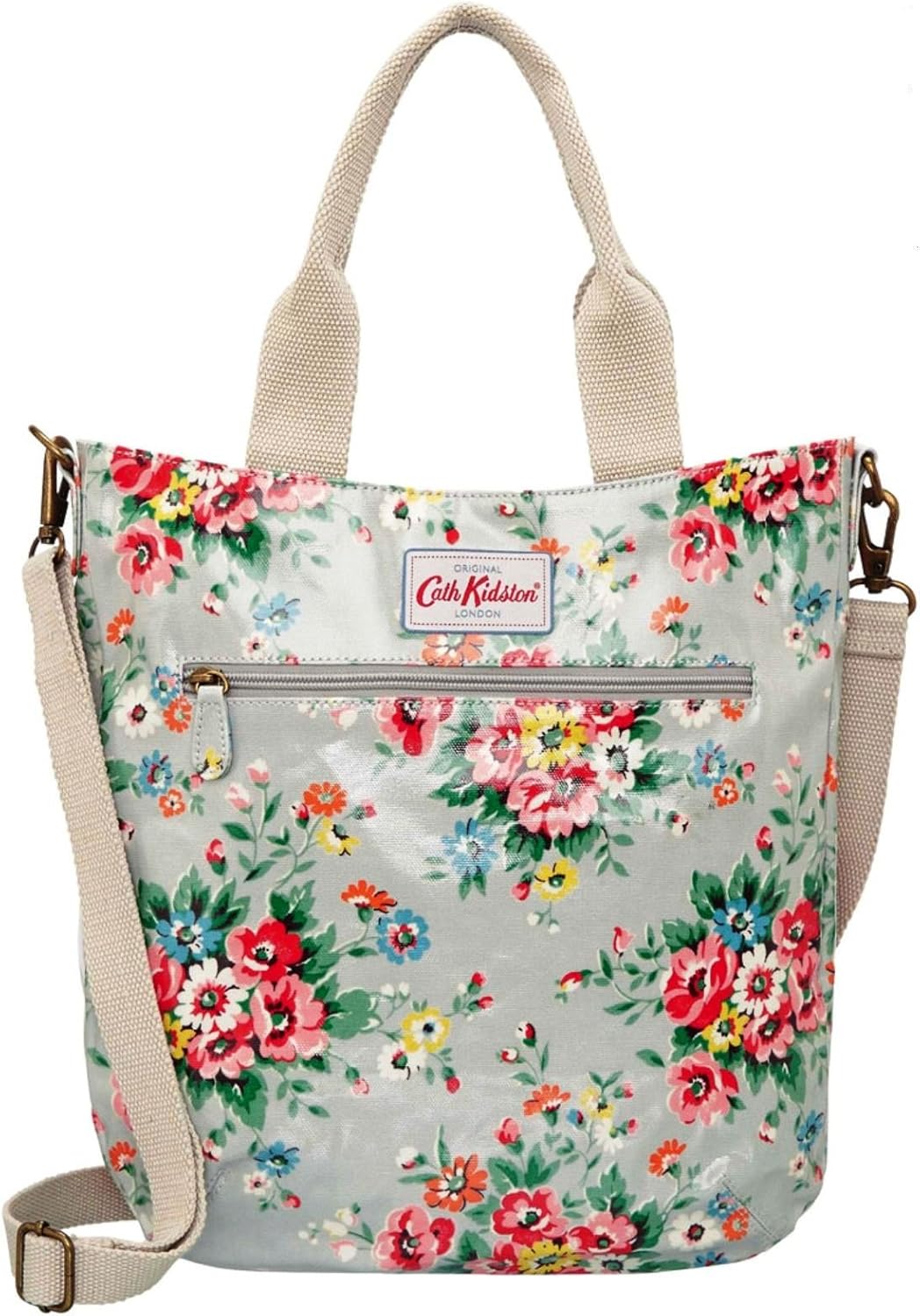 Cath Kidston New Oilcloth Folk Flowers Cross Body Bag In Grey £42.00