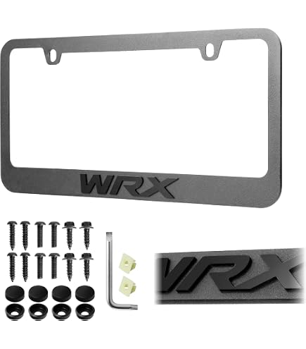 Amazon.com: Subaru STi Logo Matte Black License Plate Frame