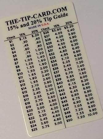 Amazon Com Pocket Card Tip Table Calculator Calc Everything Else