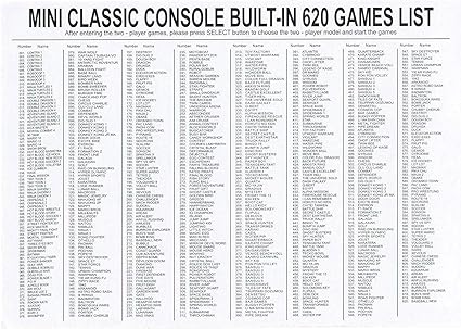 list of retro games