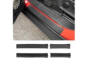 Maxzina Door Sill Protector Compatible with 2021-2025 Ford Bronco Door Step Protector Side Edge Step Guard Car Dust Shield Cover for 2024 Bronco 4-Door Exterior Accessories