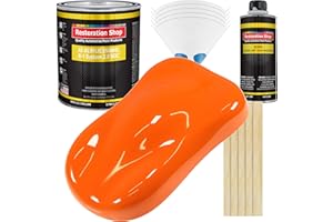 Restoration Shop - Omaha Orange Acrylic Enamel Auto Paint - Complete Gallon Paint Kit - Professional Single Stage High Gloss Automotive, Car, Truck, Equipment Coating, 8:1 Mix Ratio, 2.8 VOC