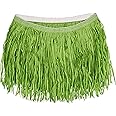 Beistle Hula Mini Skirt for Adults in Green, Hawaiian Beach Party Accessory, Grass Skirt Costume for Surfing Party, Tropical Summer Luau, 36" W x 16" L