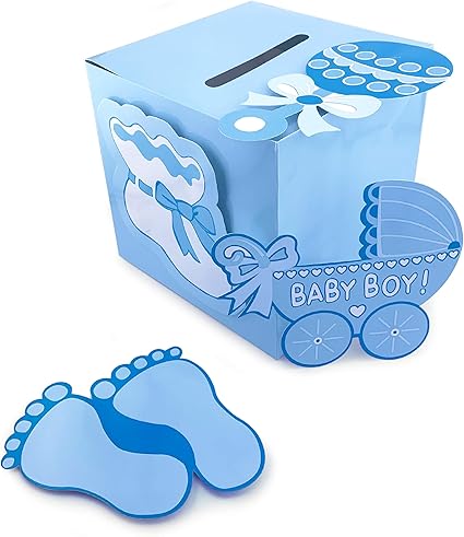 card box for baby shower boy