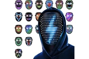 BAISEMAIN Led Mask with Gesture Sensing Led Face Mask Costumes for Costume Cosplay Party Masquerade