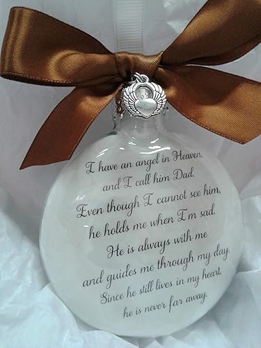 i have an angel in heaven i call him dad ornament