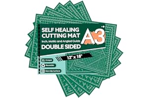 EFOK 5 Packs Self Healing Cutting Mat 12" x 18" Rotary Cutting Sewing Mat A3, 5-Ply Cutting Board for Fabric Crafting Sewing Scrapbooking Quilting and Precision Cutting