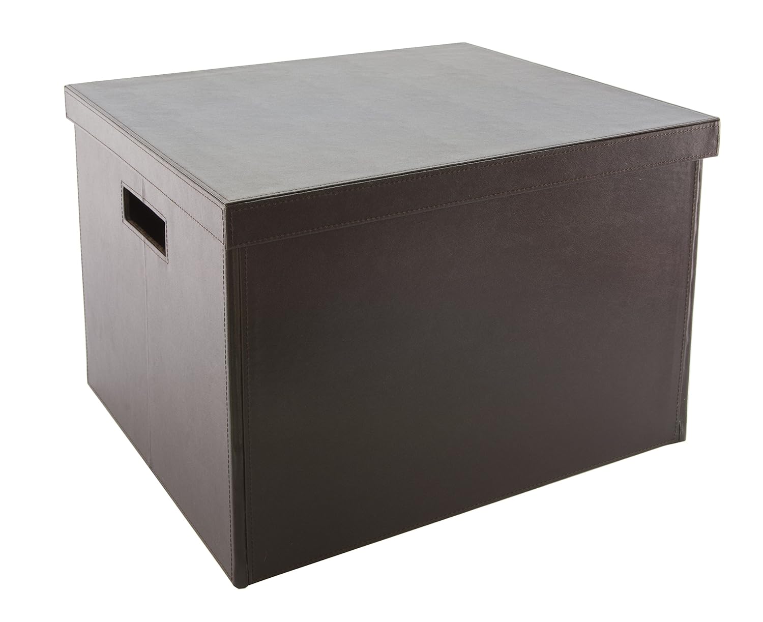 Osco Large Faux Leather Folding Box Brown Amazon.co.uk Office Products