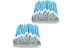AAwipes Cleanroom Swabs (200pcs, 3.2mm Head Width Spear Shape Pointed Tips, Blue) Multi-Purpose Cleaning Swab Sticks with Lin