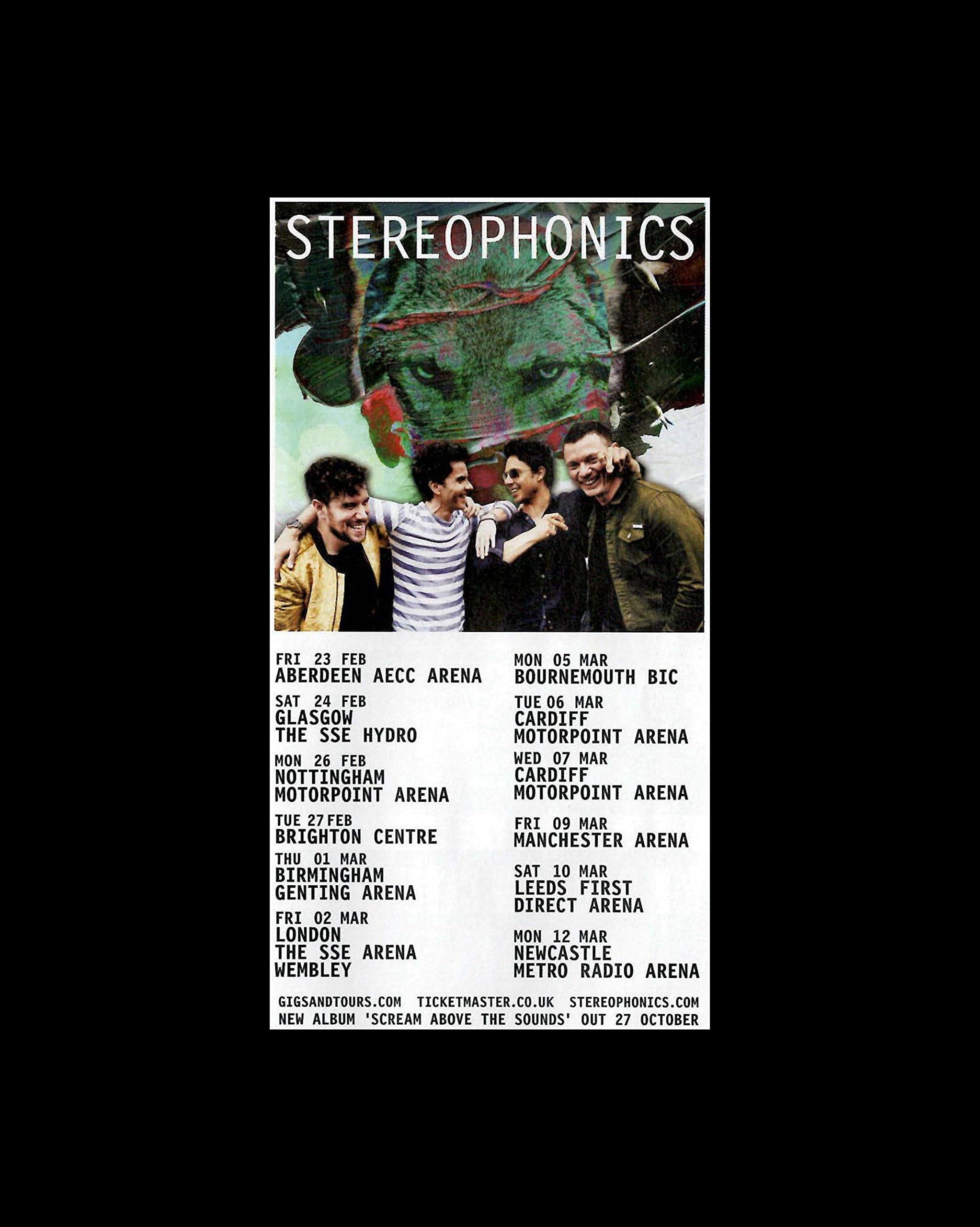 Stick It On Your Wall Stereophonics - UK Tour 2018 Mini Poster - 25.4x20.3cm