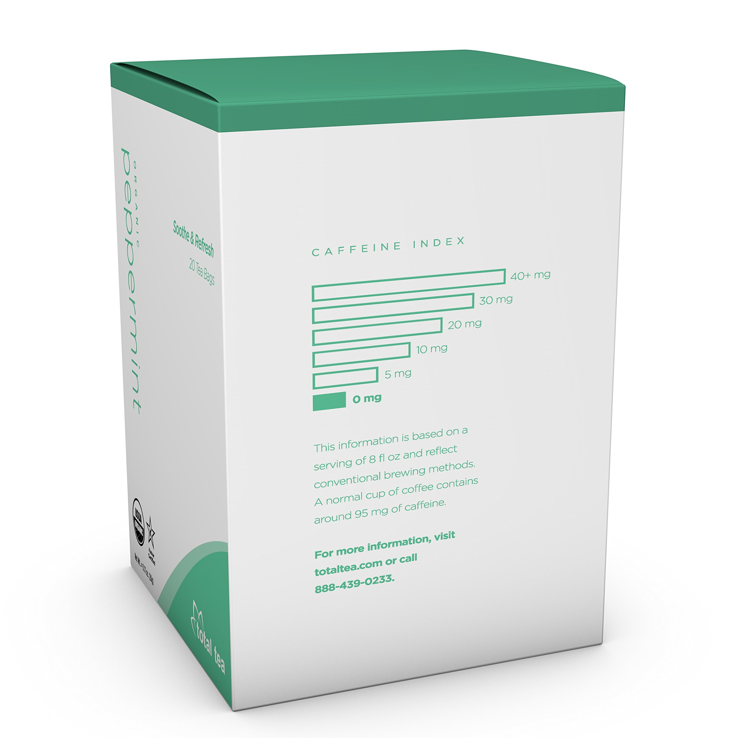 Total Tea Pure Organic Peppermint Tea | 20 Herbal Tea Bags