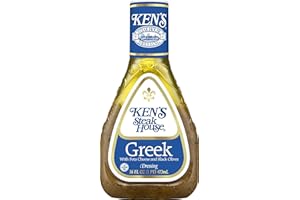 KEN'S STEAK HOUSE Ken’s Steakhouse Dressing, Greek Dressing with Feta Cheese & Black Olives, Gluten Free Dressing for Salads or Marinades 16 Fl Oz (Pack of 1)