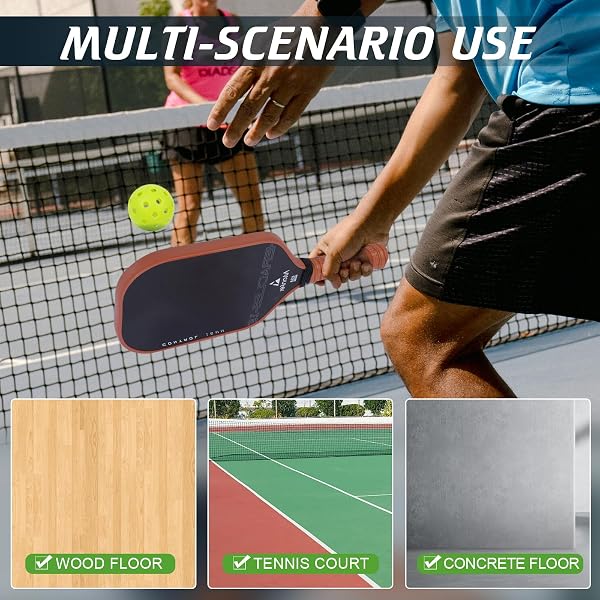 AILANFEI PICKLEBALL PADDLES SET, T700 CARBON FIBER PICKLEBALL PADDLES, A LIGHTWEIGHT PICKLEBALL PADDLE SUITABLE FOR INTERMEDIATE AND PROFESSIONAL PLAYERS (WHITE)