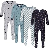 Gerber baby-boys Baby-boys 4-pack Footed Pajamas