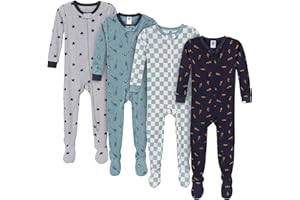 Gerber baby-boys Baby-boys 4-pack Footed Pajamas