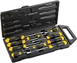 Stanley Cushion Grip 10 Pc Mixed Pozidriv & Slotted Screwdriver Set 2-65-014 view 4