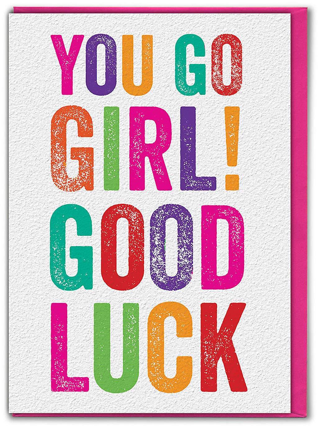 Brainbox Candy - Cute Good Luck Leaving Card For Her - 'You Go Girl' - Perfect For Best Friend Bestie Girlfriend Daughter Niece Starting College University