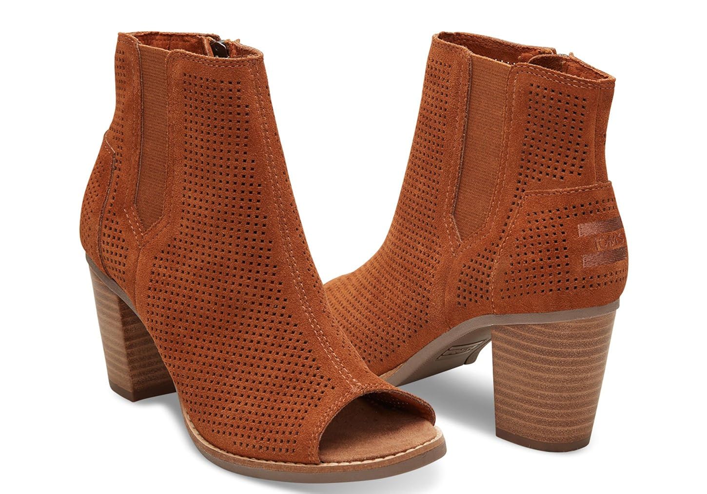 toms peep toe booties