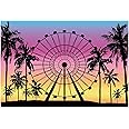 Summer Beach Photography Backdrop - 7x5ft Tropical Palm Tree Sunset Scene For Parties