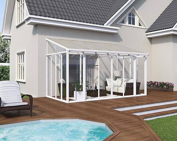 Amazon De Palram Veranda San Remo Wintergarten Weiss 295 X 425 X 310 Cm