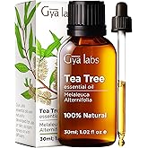 Gya Labs Australian Tea Tree Oil for Skin, Hair, Face & Toenails - 100% Natural Melaleuca Oil Tea Tree Essential Oil for Pier