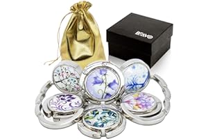 BEAVOING Set of 6 Mixed Pattern Foldable Womens Bag Purse Hook Handbag Hanger Holder