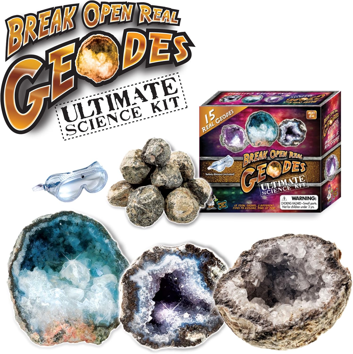 break open real geodes