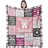 Joyloce Dental Hygienist Gifts for Women Coworkers, Christmas Birthday Appreciation Graduation Gifts for Dental Hygiene Student Throw Blanket 60"X50"