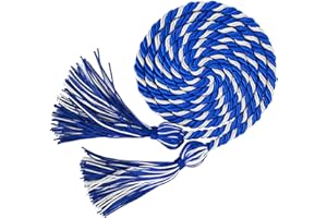 GraduatePro Graduation Honor Cord with Tassel 68" Long for Bachelor Gown Master Doctoral Royal White