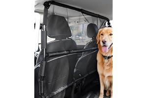 VEVOR Dog Car Barrier, 50" Wide Car Divider for Front Seats Installation, Vehicle Pet Barrier with See Through Net Mesh, Univ