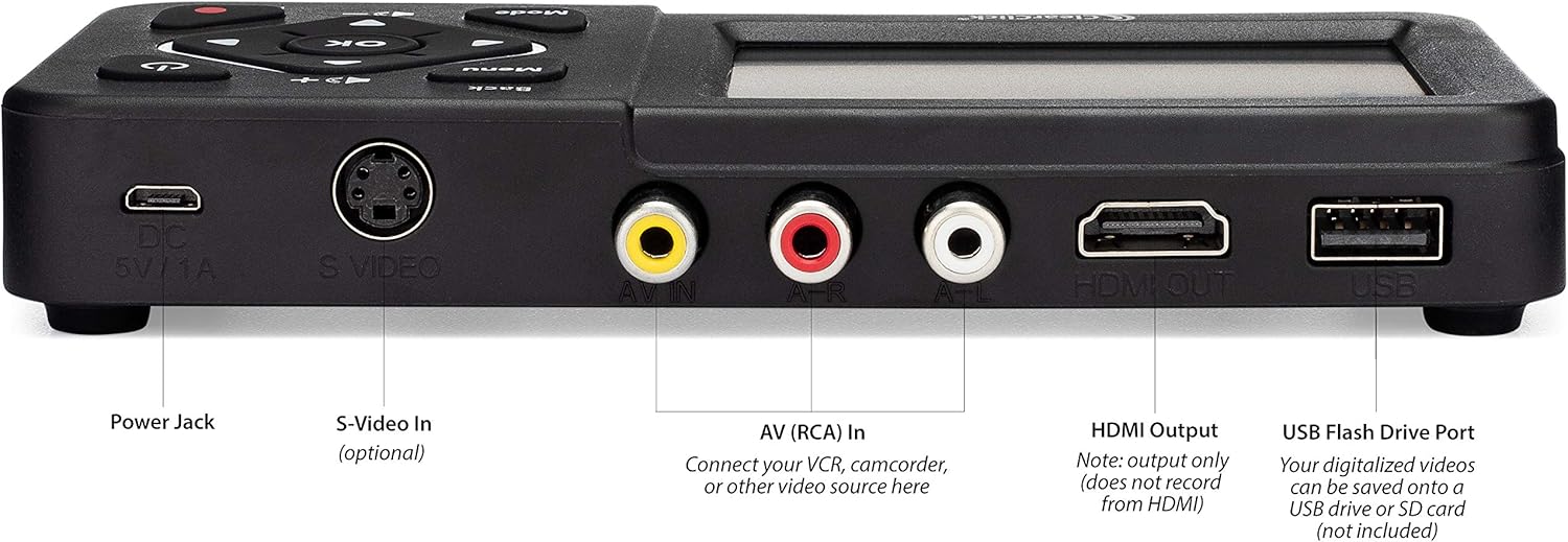 ClearClick Video to Digital Converter 2.0 (Second Generation) - Record Video from VCR's, VHS Tapes, AV, RCA, Hi8, Camcorder, DVD, Gaming Systems: Home Audio & Theater