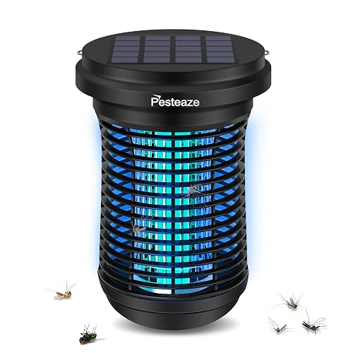 Pesteaze 2 in 1 Solar Bug Zapper Outdoor, USB Rechargeable 3400mAh ...