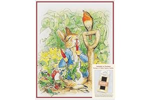 ORENCO ORIGINALS Beatrix Peter Rabbit Digging Garden Counted Cross Stitch Pattern with Needles