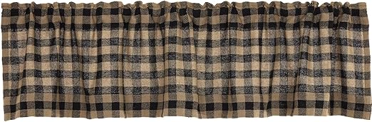 Amazon Com Vhc Brands Burlap Black Check Cotton Primitive