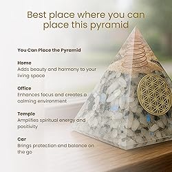 Rainbow Moonstone Orgone Pyramid – Handcrafted