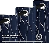 Deconovo Eyelet Blackout Curtains Navy Blue 46 x 90 Inch One Pair view 5