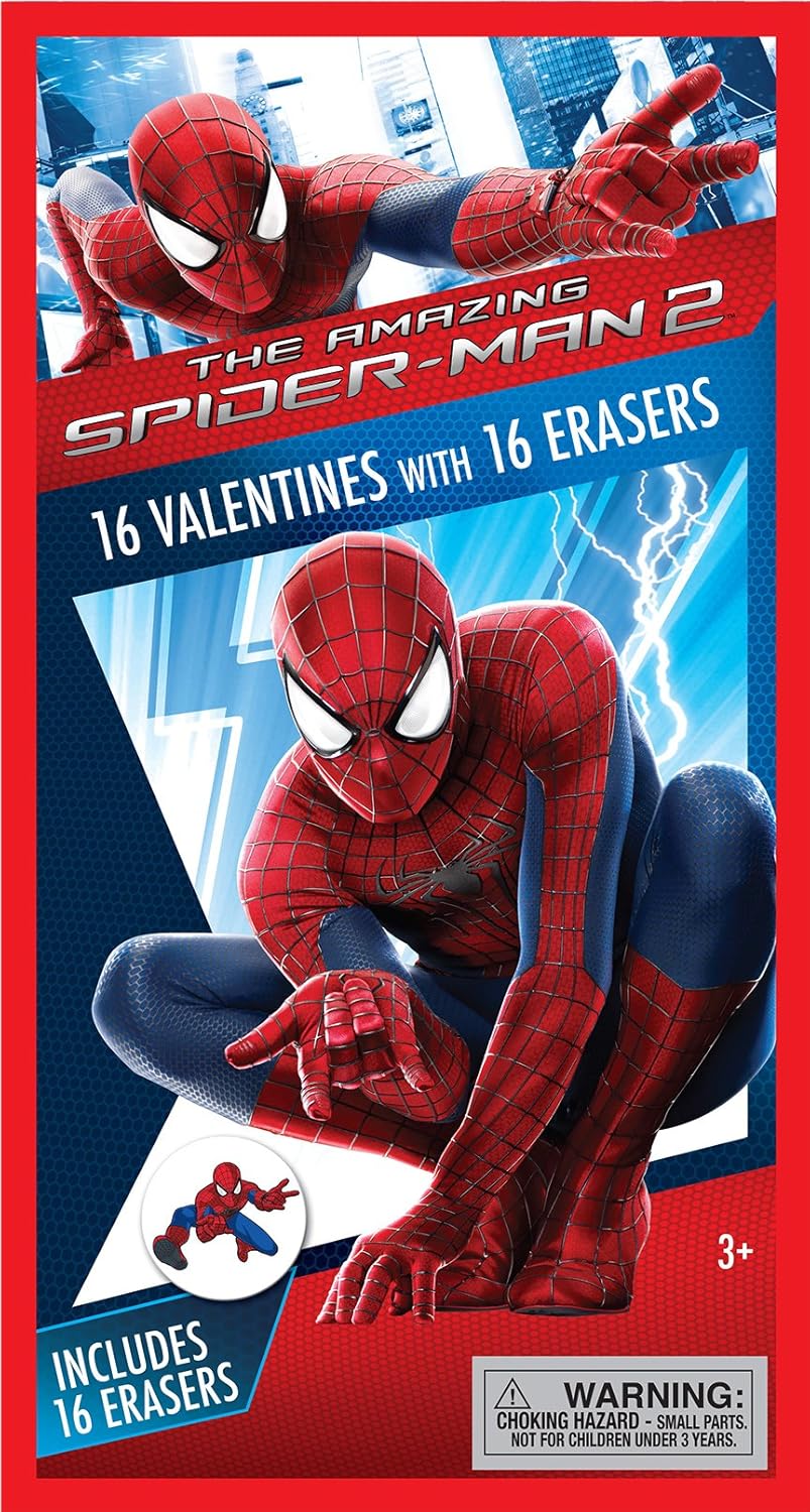 Three Is A Magic Number Spiderman Spiderman Valentine's Day Cards with Erasers - 16 Count: Amazon.ca