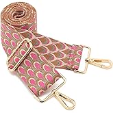 Wide Shoulder Strap Adjustable Replacement Belt Guitar Style Crossbody Bag Handbag Strap Multicolor Canvas Straps(Wide:2in)(Color4)
