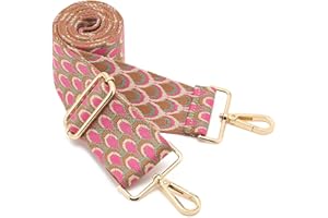 ZOOEASS Wide Shoulder Strap Adjustable Replacement Belt Guitar Style Crossbody Bag Handbag Strap Multicolor Canvas Straps