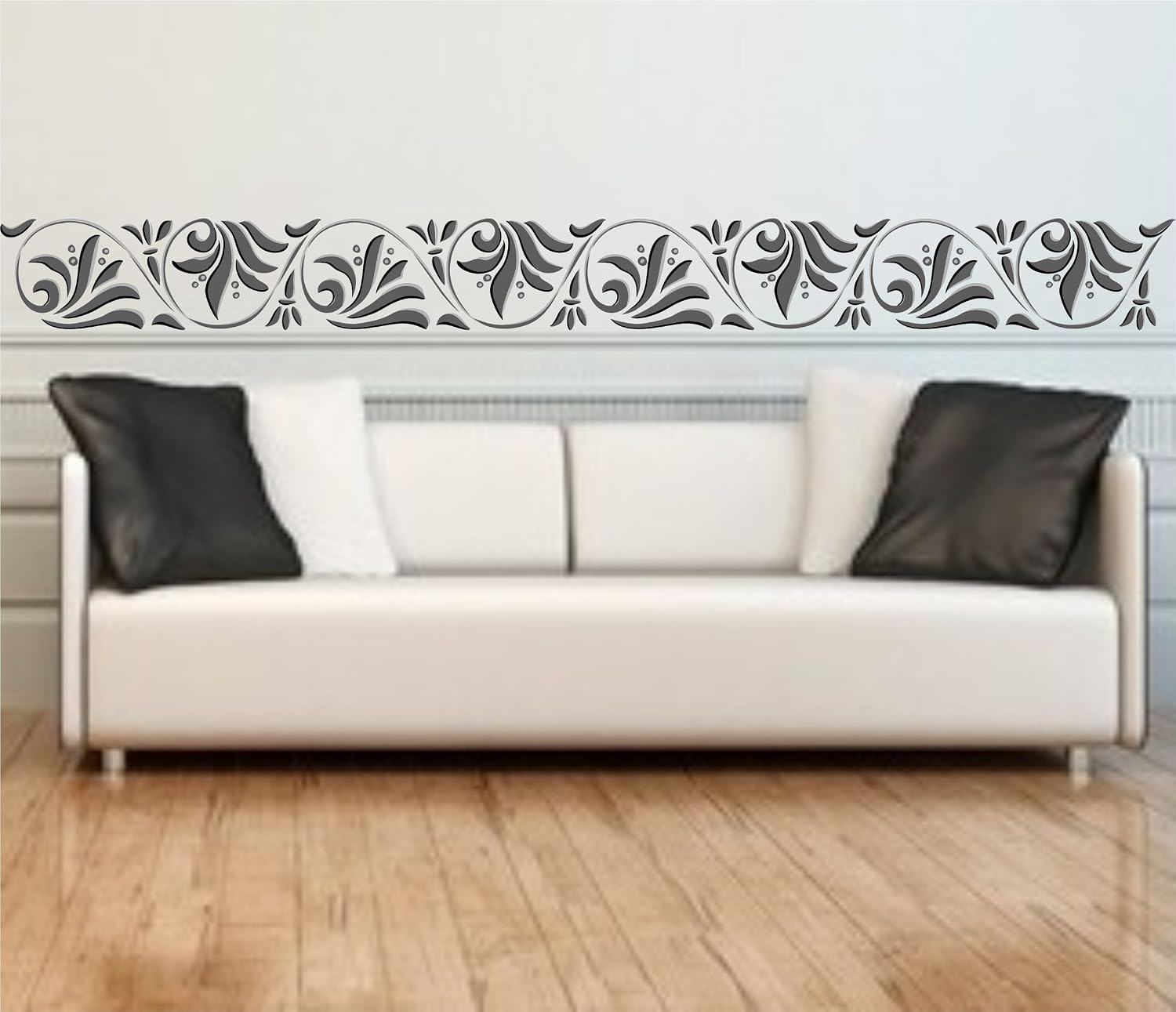 Art Nouveau Stencil Border - 47 x 16.5cm - Reusable 1890s Floral Nouveau New Art Wall Stencils for Painting - Image 3