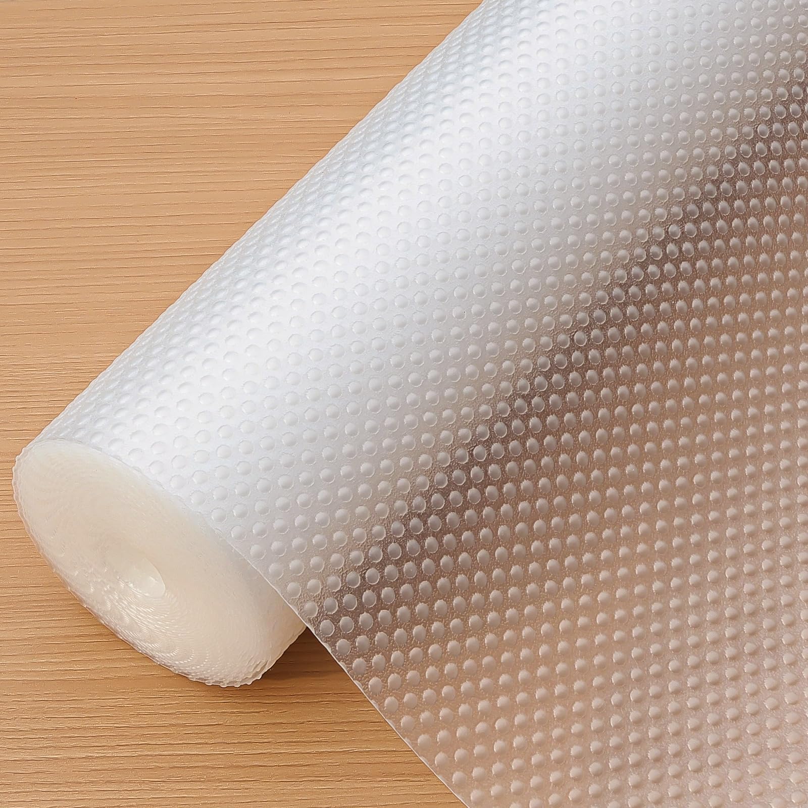 Photo 1 of Hersvin Shelf Liners, 22in x 20ft Kitchen Drawer Mats, Non-Adhesive EVA Cupboard Protector, Cabinet Lining, Refrigerator Liner (Clear Dot, 56x610cm)