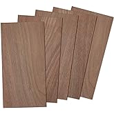 Walnut Wood Sheets Thin Lumber, Black Dark Unfinished Board for Crafts - Pack of 5 by Craftiff