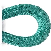 Pelican Rope High Strength Low Stretch Versatile Polyester Double Braid 100% Polyester Core and Cover The Ape Rigging Rope 3/4" x 150 ft. Green